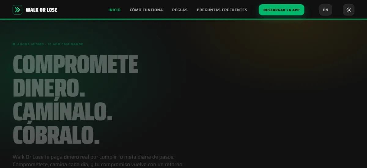 Captura de la web Walk Or Lose